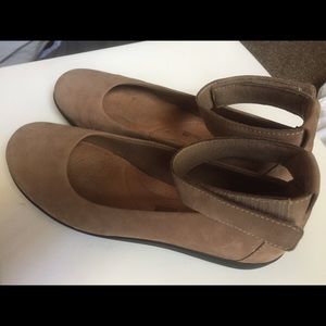 Brown Clarks Brand Shoes Velcro strap